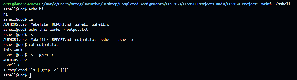 Simple Shell Full Feature Demo